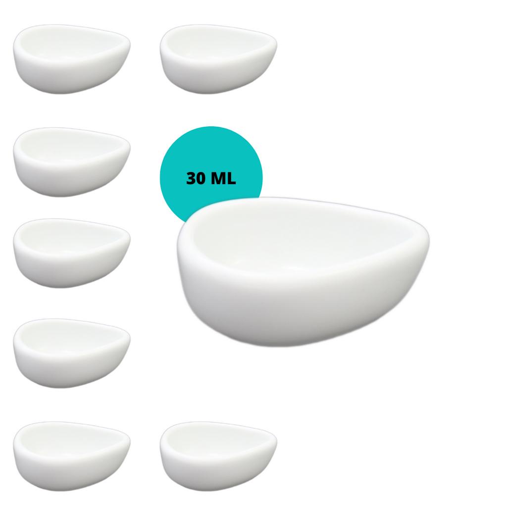 8 Manteigueira Porta Patê Gotinha 30ml Molheira Porcelana