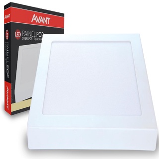 Painel Plafon 18w Led Quadrado Teto Sobrepor Branco Neutro