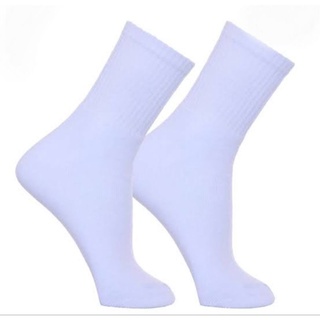 6 prs Meia BRANCA Lisa CANO MÉDIO N 37 ao 44 Feminina Masculina Adulto soquete HR