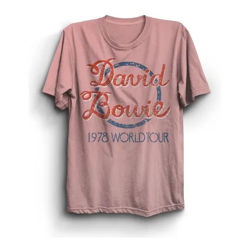 Camiseta Básica David Bowie 1978 World Tour
