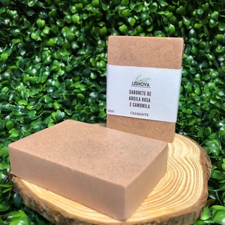 Sabonete de Argila Rosa e Camomila - Calmante, Peles Sensíveis | 100g