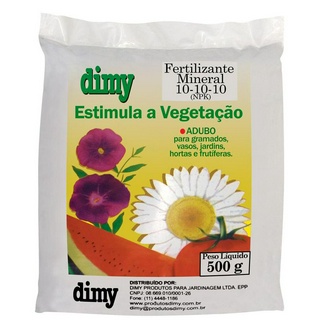 Fertilizante Mineral NPK 10-10-10 Granulado 500g DIMY