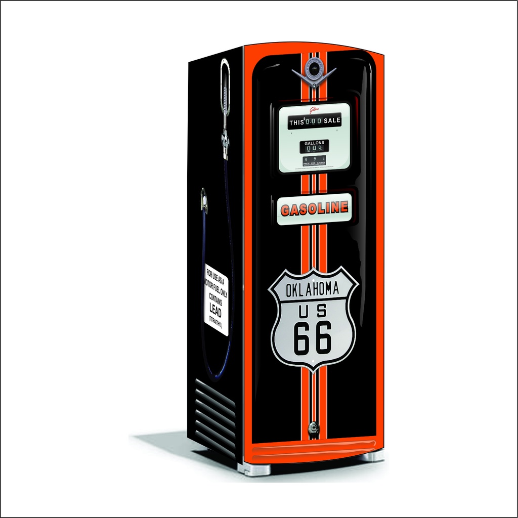 Adesivo envelopamento freezer e geladeira moto HARLEY preta gasolina