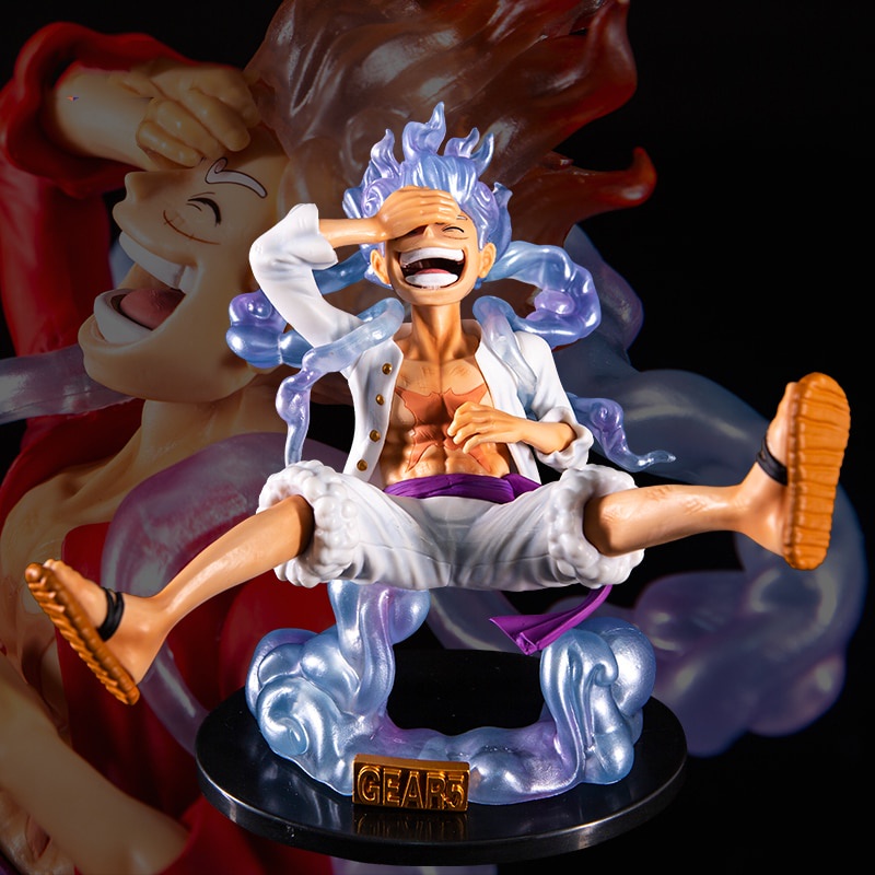 17cm Anime One Piece Figura Luffy Gear 5 Action Figure Sol Deus Nika PVC Ação Figurino Modelo Estátua Colecionável Boneca Brinquedos