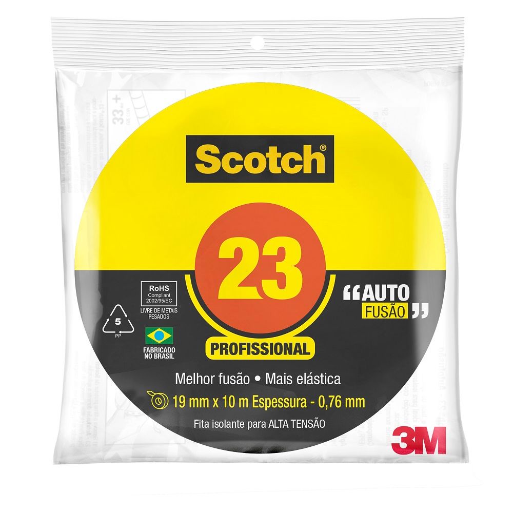 Fita Isolante Alta Fusão 19mm X 2m Scotch 23 3m Alta Tensão em Oferta na Shopee