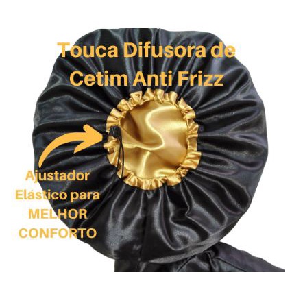 Difusor Touca Toca De Cetim Para Crespas E Cacheadas em Oferta na Shopee