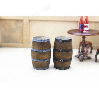 Mini Barril De Vinho Tinto 1 : 12 1 : 6 Dollhouse Miniatura Acessório Decoração Brinquedo