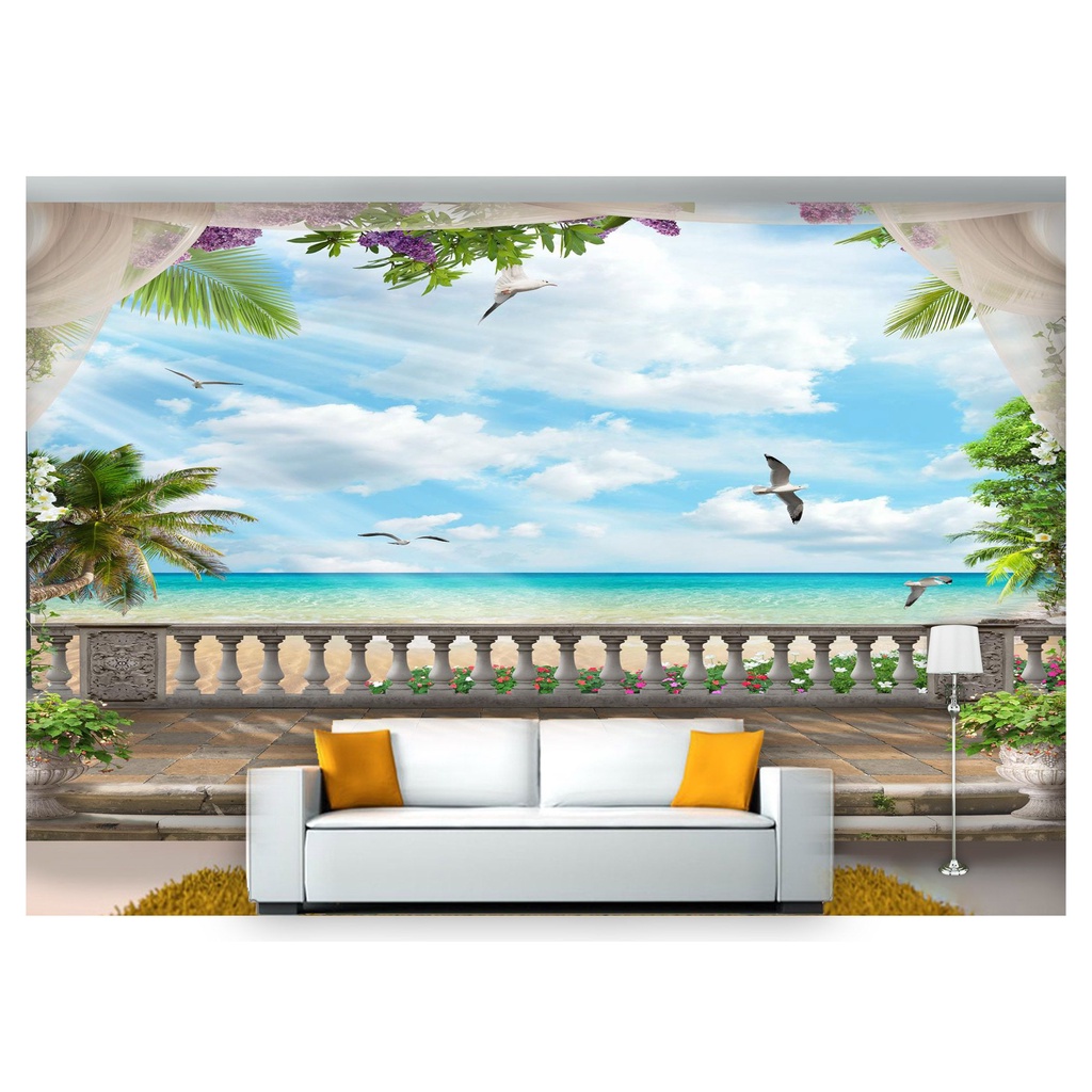 papel de parede Paisagem Digital varanda 3D 10m² DAV15