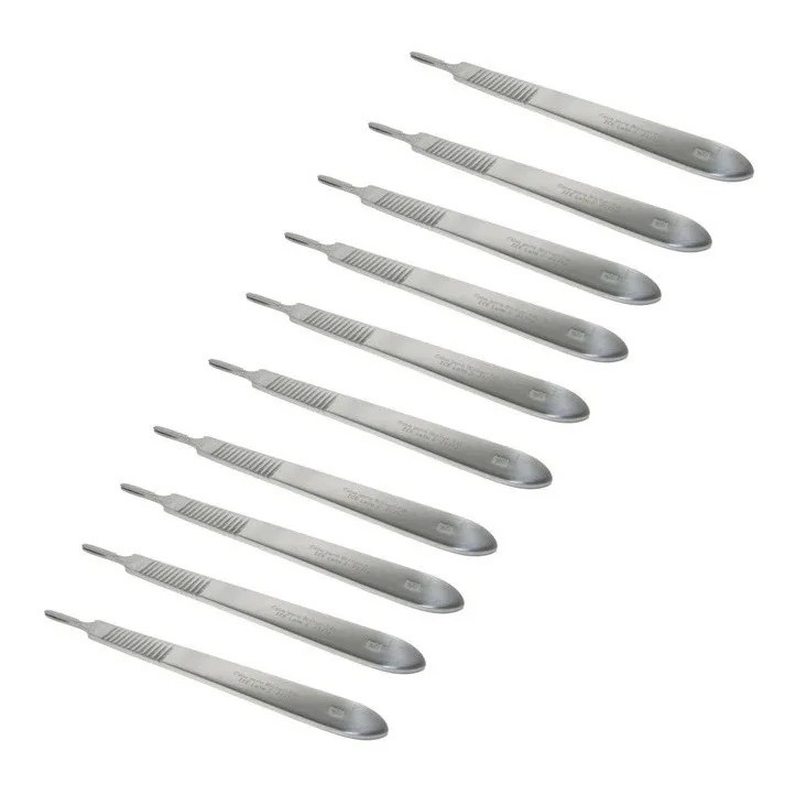 Kit 10 Cabo Para Bisturi Nº3 - Para Laminas De 10 A 17.