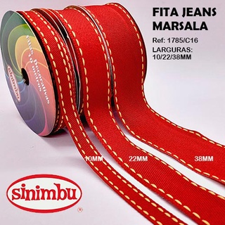 Fita Jeans Marsala Sinimbu 10MT R:1785/C16 (Larg:10/22/38mm)
