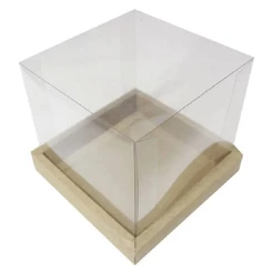 Caixa para Bolo (20cm x 20cm) Kraft - 1un - Assk Rizzo