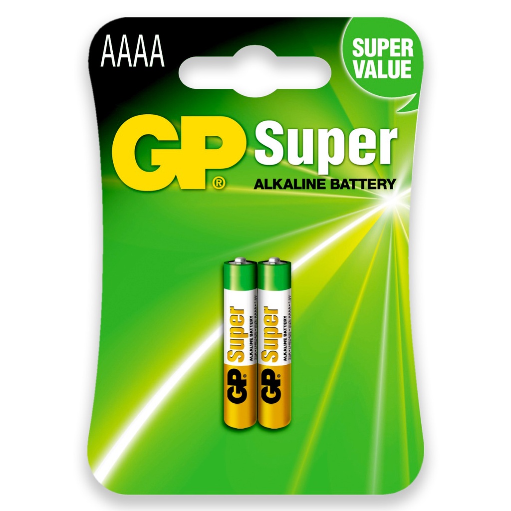 Pilha Alcalina AAAA GP Super Bateria 4A Mini 2 unidades