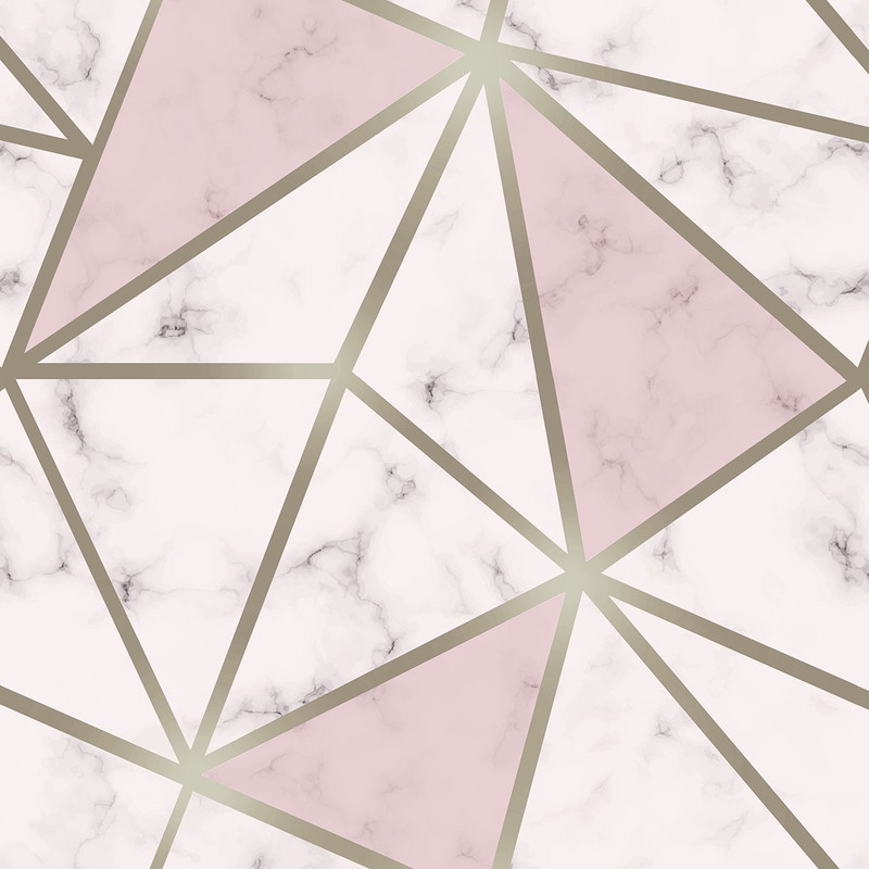 Papel de Parede Adesivo Geométrico Triângulos Mármore Zara Marble Rosa GFC-ZARA-15 PEQ