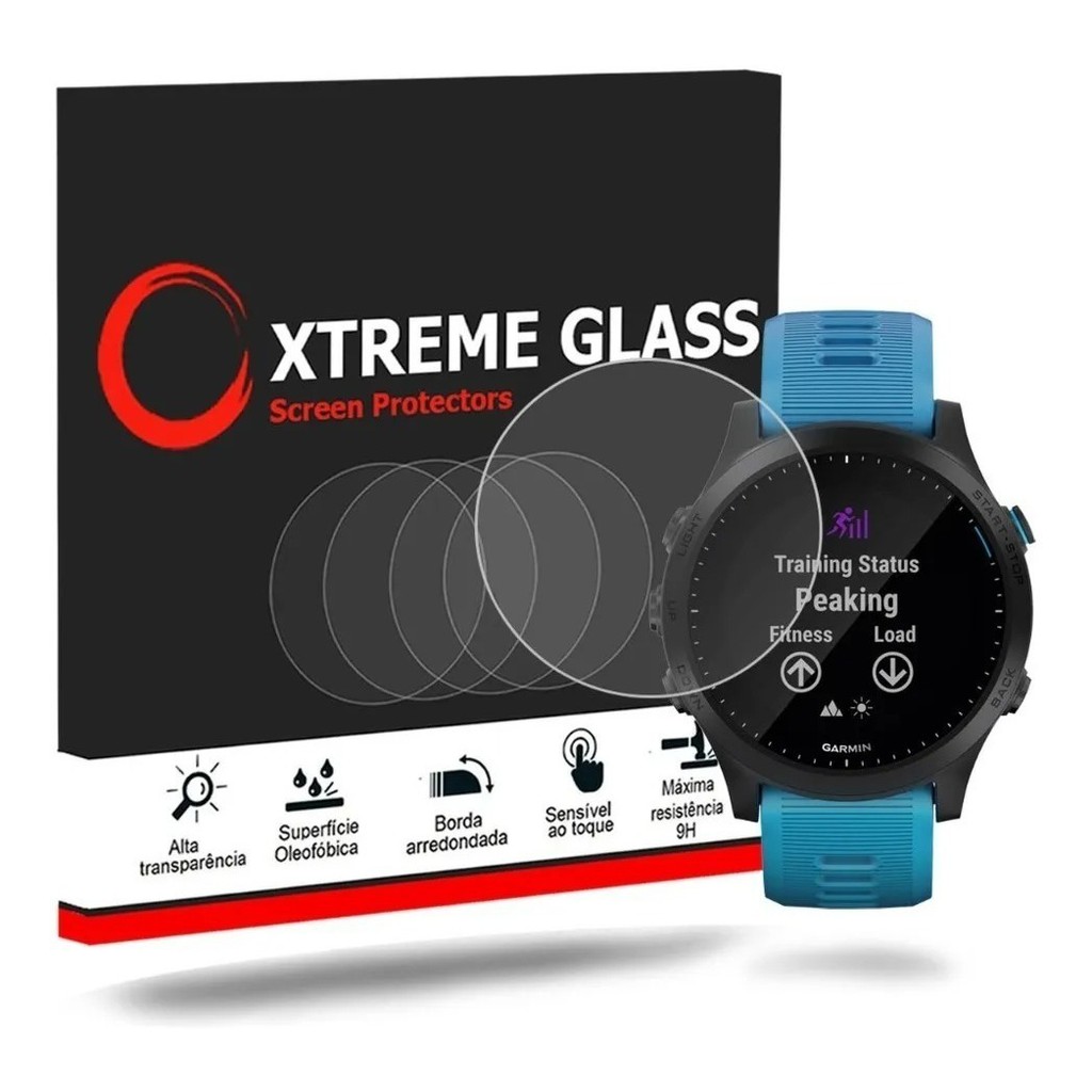 Kit 3X Pelicula Compatível Garmin Forerunner 235 Vidro temperado Xtreme Glass 3 Unidades