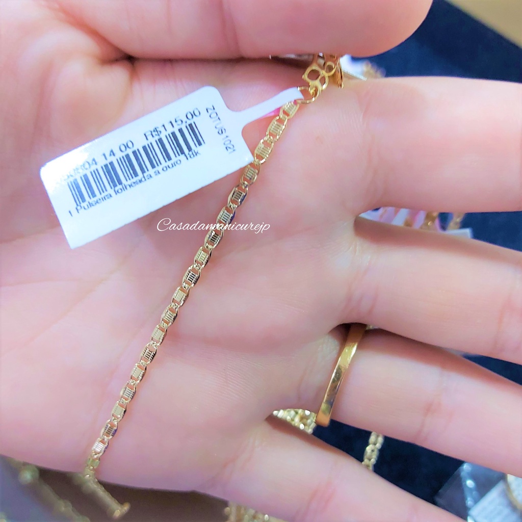 Pulseira Infantil Rommanel Elos Achatados E Trabalhados 14 Cm - 550804 em Oferta na Shopee