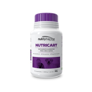 Nutricart 1000mg 60 Comprimidos Suplemento Cães e Pets - Nutripharme