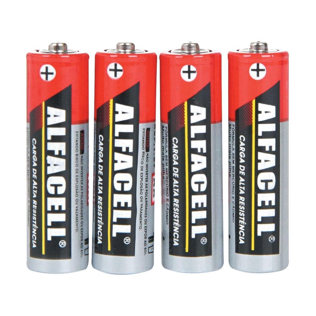 Pilha Comum Aa Alfacell 4 Peças Pilha Comum Aa Alfacell 4 Peças