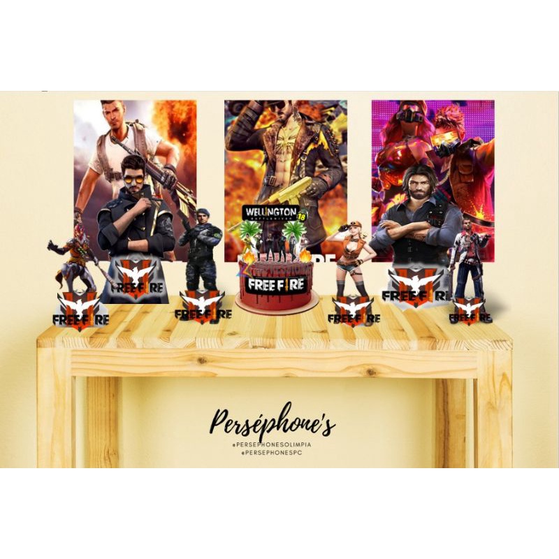 Kit é só um bolinho Ártemis tema Free Fire