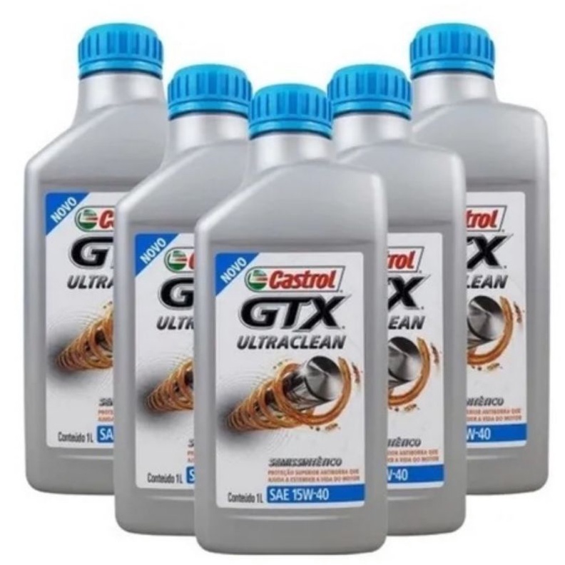 kit 04 lts Óleo Castrol 15w40 Gtx UltraClean Semissintetico