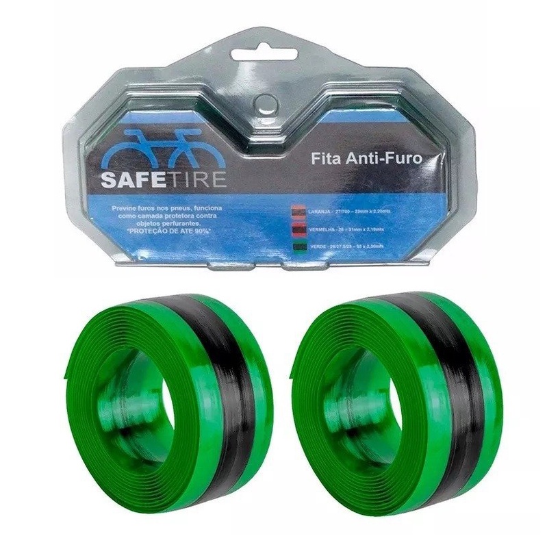 Fita Anti Furo Verde Pneu Aro 29 27.5 26 Safetire 35mm Bike Par em Oferta na Shopee