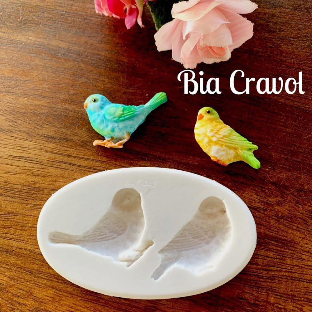 Molde de Silicone - codg 31 - Passarinhos - MD Moldes em Oferta na Shopee