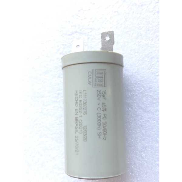 Capacitor Lavadora Brastemp 15uf 220 Volts Bwm06 Bwm08 Bwq06