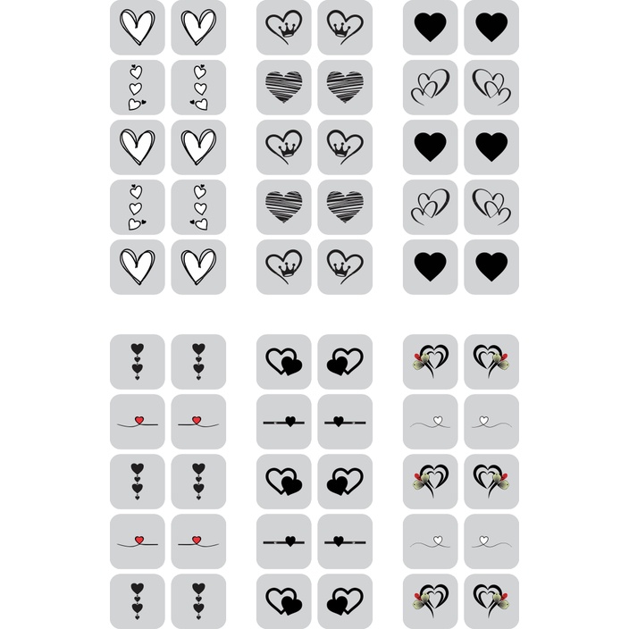 60 Adesivos para Unha Película 3d Coração em Oferta na Shopee