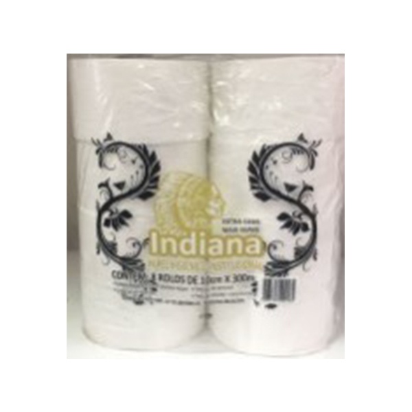 Papel Higiênico Institucional Indiana 100% Fibras Celulosicas 8x300 - Extra Luxo