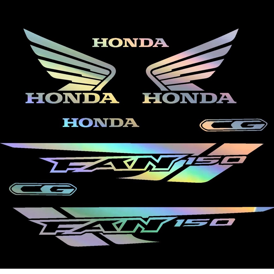 ADESIVOS kit fan 150 2014-2015 HOLOGRÁFICO em Oferta na Shopee