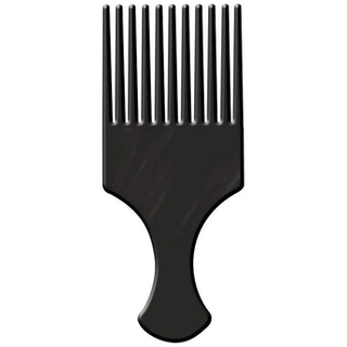 Pente Afro Preto Com Dentes Largos - Santa Clara