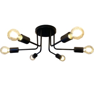 Lustre Sputnik Aranha 6 Braços Luminária Industrial