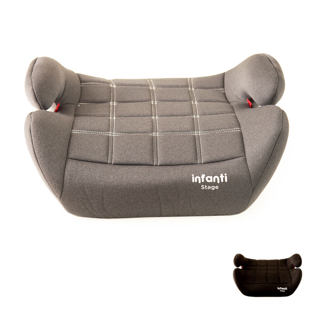 Booster Stage Infanti Assento para Carro Lavavel Moderno com Apoio Cinza Preto
