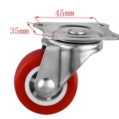 Kit 4 Unidades Rodas Giratórias 2.0 Polegadas  Rodinhas Reforçado Para Moveis  360°