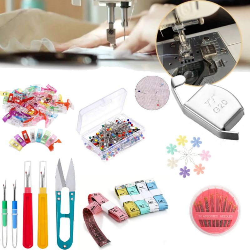 kit Costura, Alfinetes, Abridor de Casa, Guia Magnética, Mini Prendedor e Tesoura  de Arremate, agulhas de costura e passa fio .3