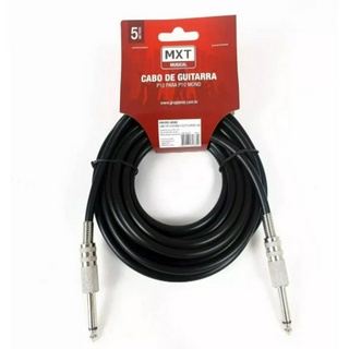 Cabo MXT P10 x P10 5M Mono para Guitarra, Violão, Baixo e Teclado
