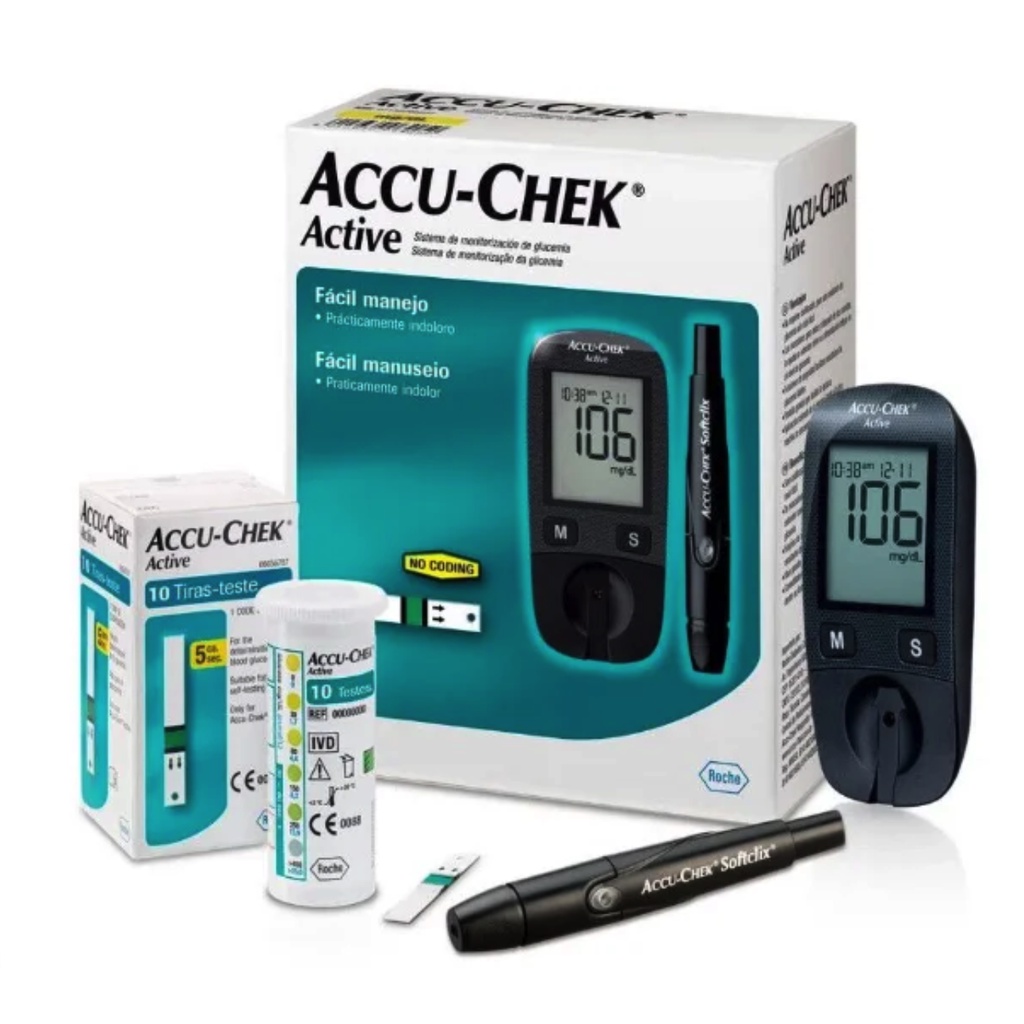 Accu-Check Medidor de Glicose digital aparelho medidor de glicose Digital com sensor