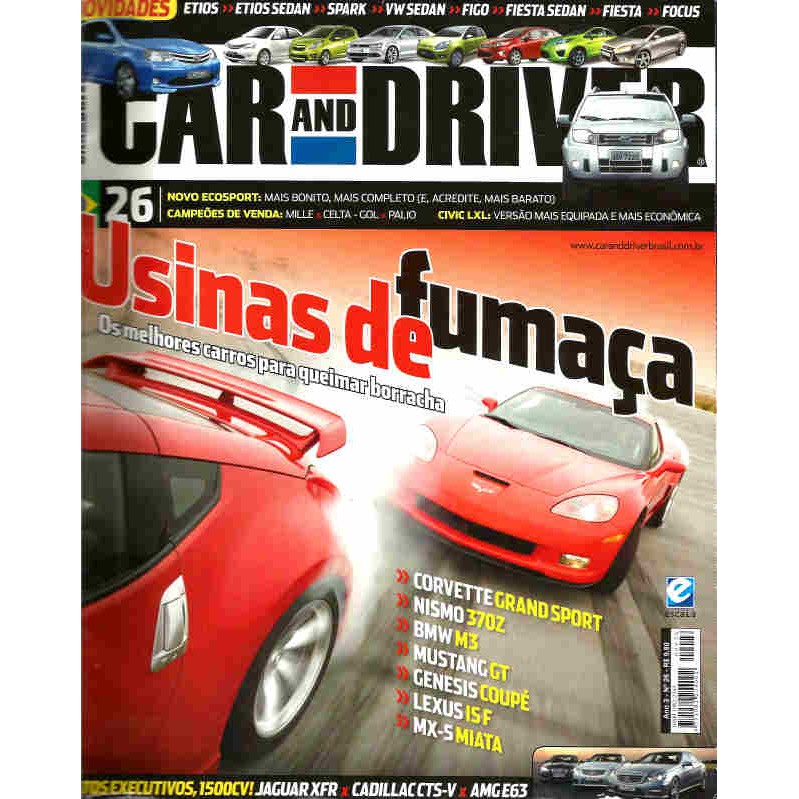CAR AND DRIVER 26 * MUSTANG GT * NISMO 370Z * LEXUS IS F
