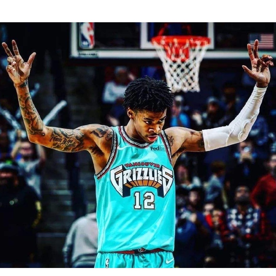 2021-22 Camiseta Masculina NBA Memphis Grizzlies Ja Morant 12
