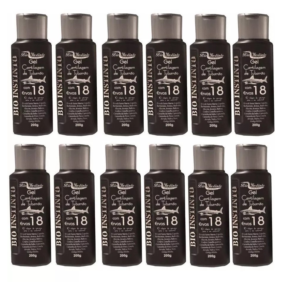Kit 12 Gel Cartilagem De Tubarão Bio Instinto