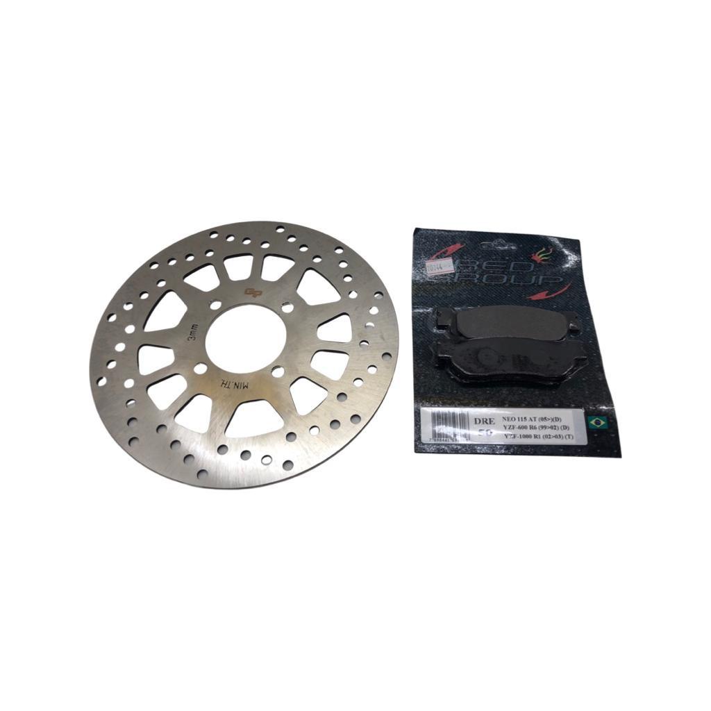 Disco Freio Dianteiro + Pastilha Freio Neo 115 em Oferta na Shopee