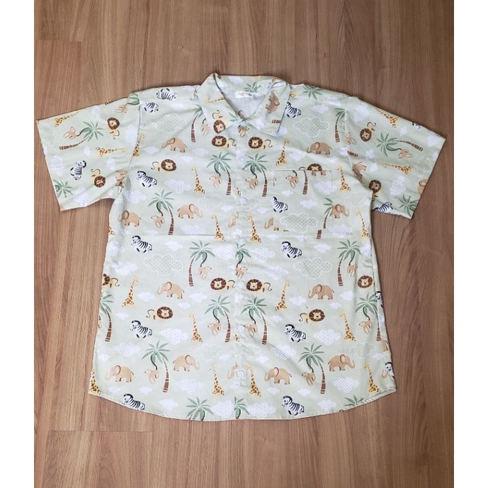Camisa tal pai tal filho Safari verde