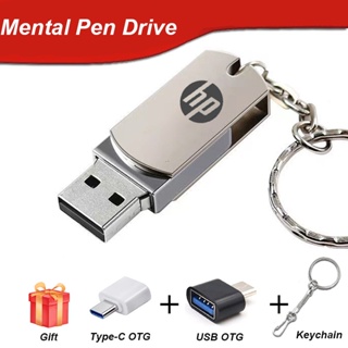 1TB 2TB HP Pen Drive mental USB Flash De Alta Velocidade Disco U Polegar Salto Unidade Portátil De Memória De Armazenamento 128GB 256GB 512GB Minúscula Com Chaveiro em Oferta na Shopee