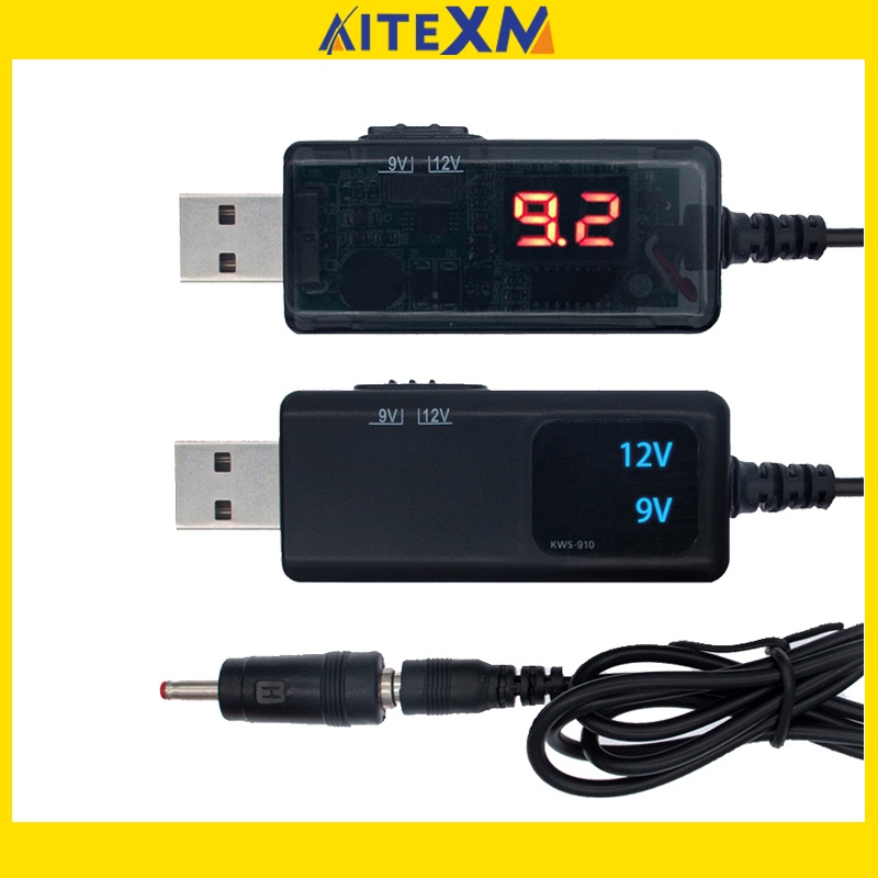 Conversor USB Boost DC 5V A 9V 12V Cabo Step-up + Conexão De 3,5x1,35mm Para Fonte De Alimentação/Carregador/De Energia