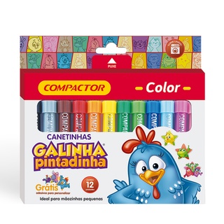 Canetinhas Galinha Pintadinha 12 Cores