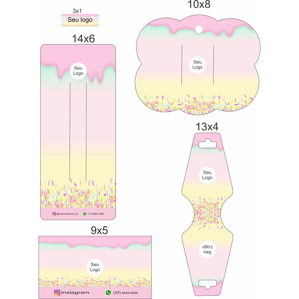 Kit Personalizada P/Laços-Papeletas,Tags,Cartão,Etiquetas | Shopee Brasil