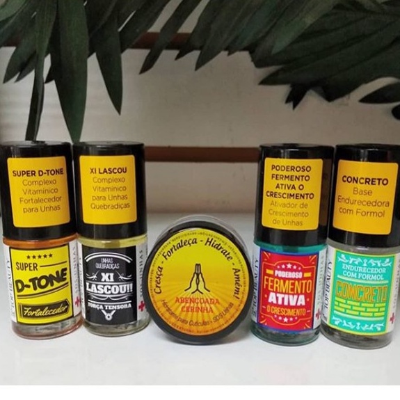 Base De Unha | Kit Tratamento Com Cera Fermento Concreto Lascou Dtone em Oferta na Shopee