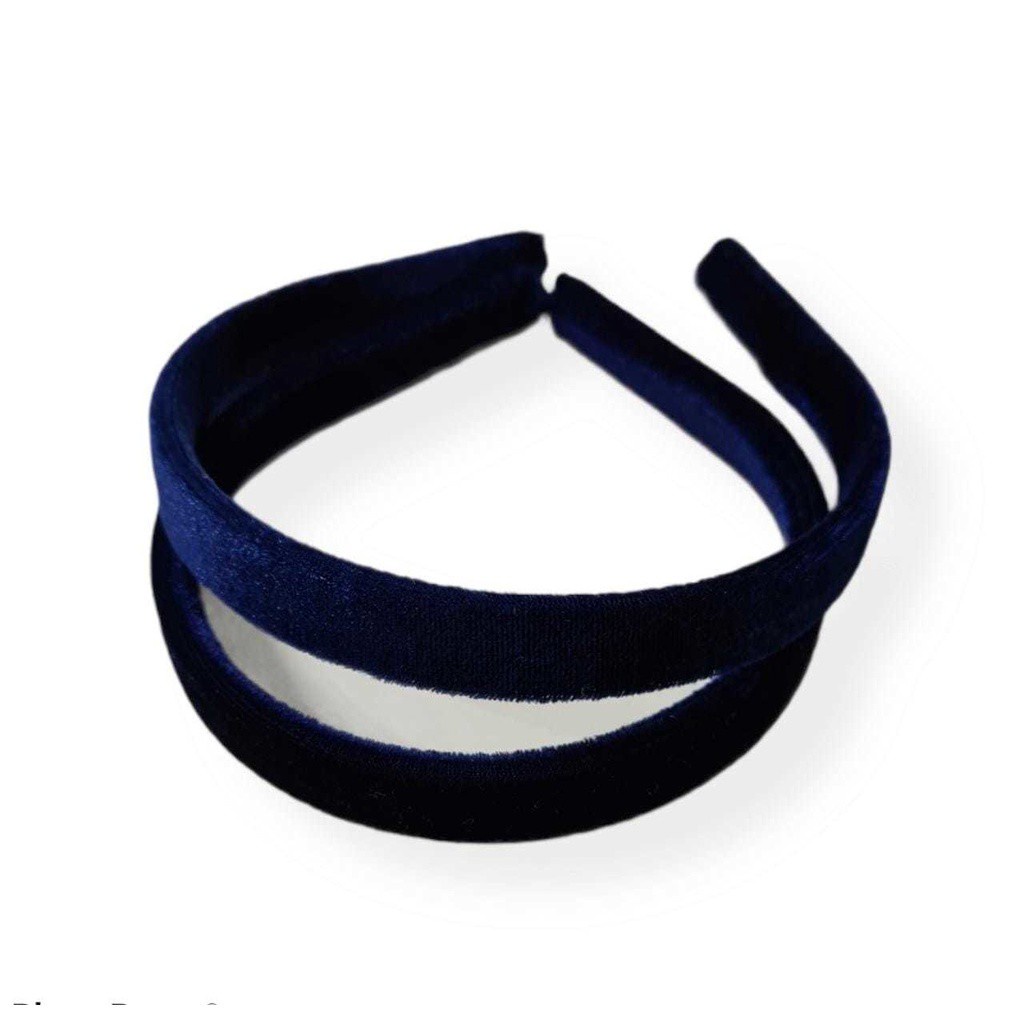 Tiara Veludo - Azul Marinho - 15mm - Pct c/ 3 Und
