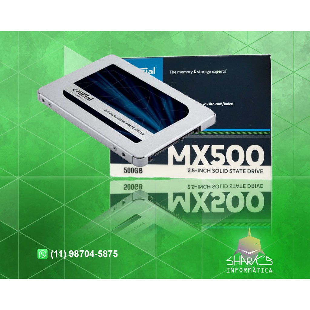 HD SSD 500gb Crucial Mx500 - CT500MX500SSD1 – 100% Original Lacrado |  Shopee Brasil