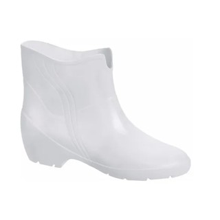Bota Galocha Branca Limpeza Diaria Borracha Fem Cano Curto