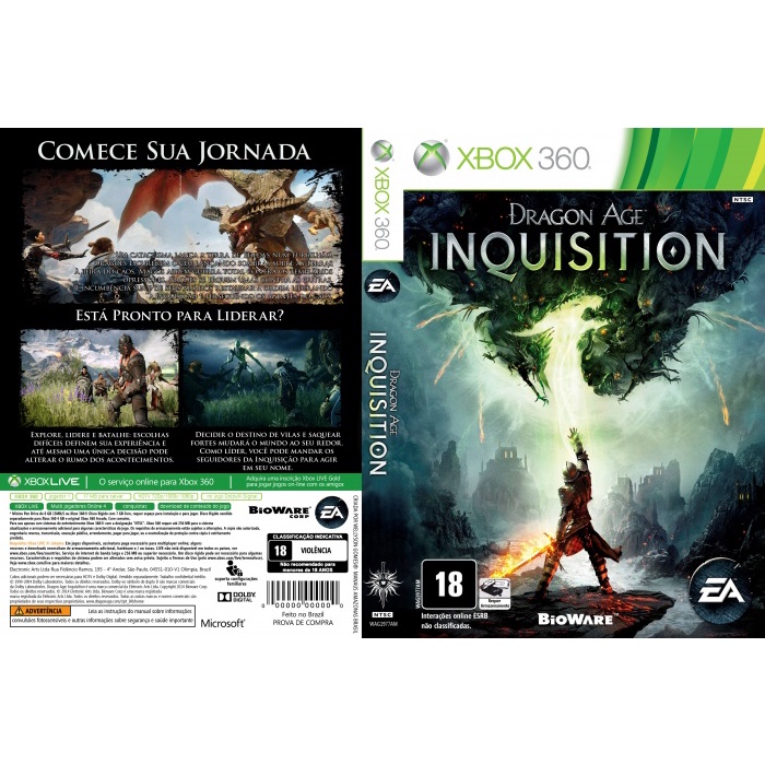 Dragon Age Inquisition P/ XBOX360 (LTU/LT/JTAG/RGH)